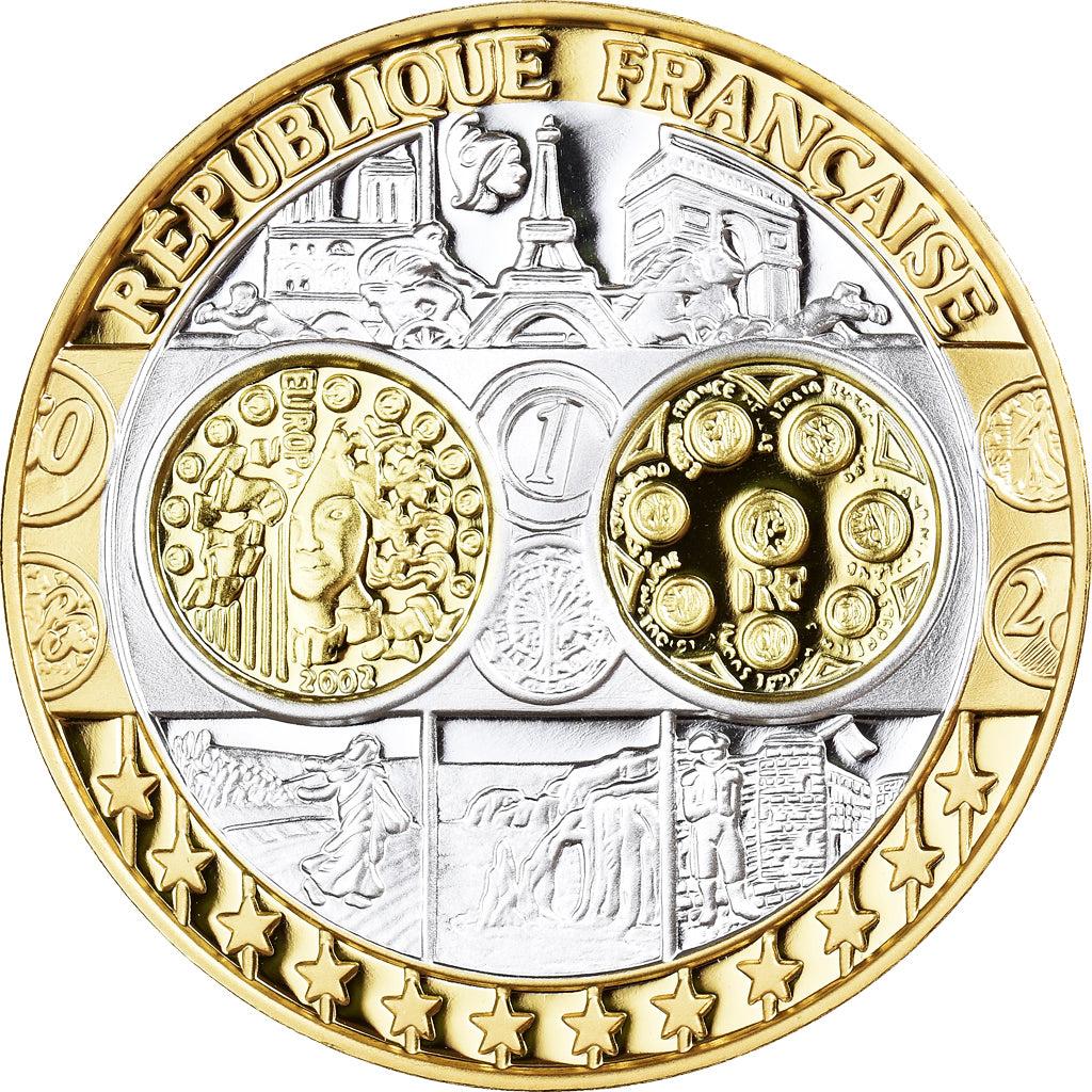Francia, medaglia, Europe, République Française, Politics, Society, War, FDC