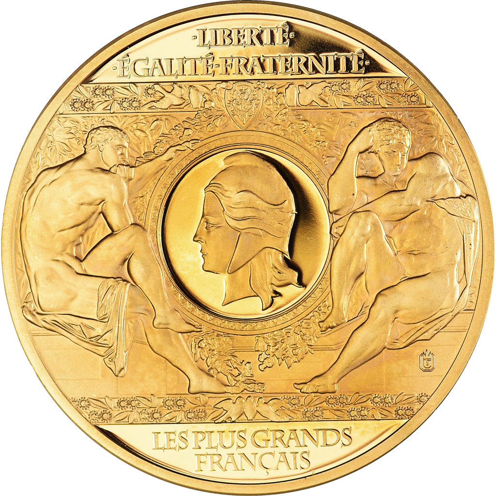 France, Médaille, Les plus Grands Français, Charlemagne, FDC, Copper Gilt