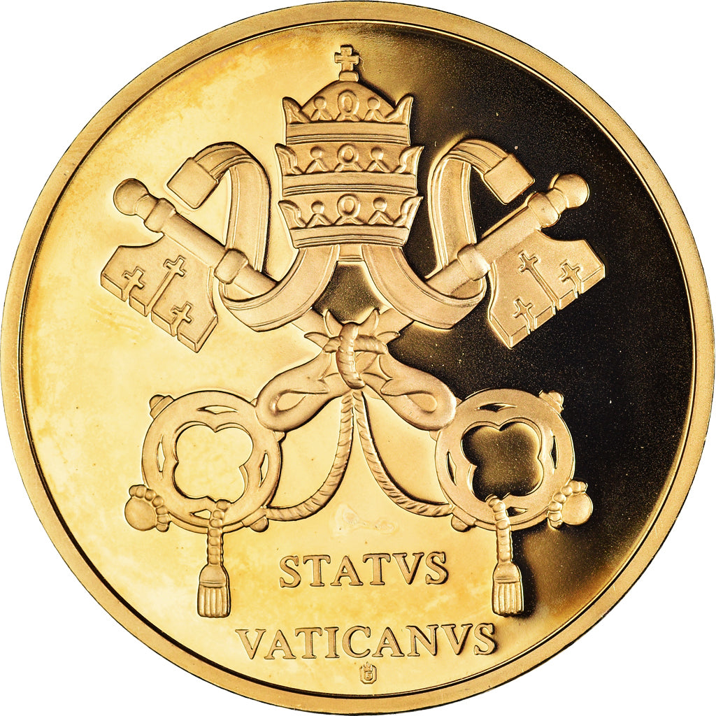 Vatican, Medal, Les Papes Benoit XVI et François, 2013, MS(65-70), Copper Gilt