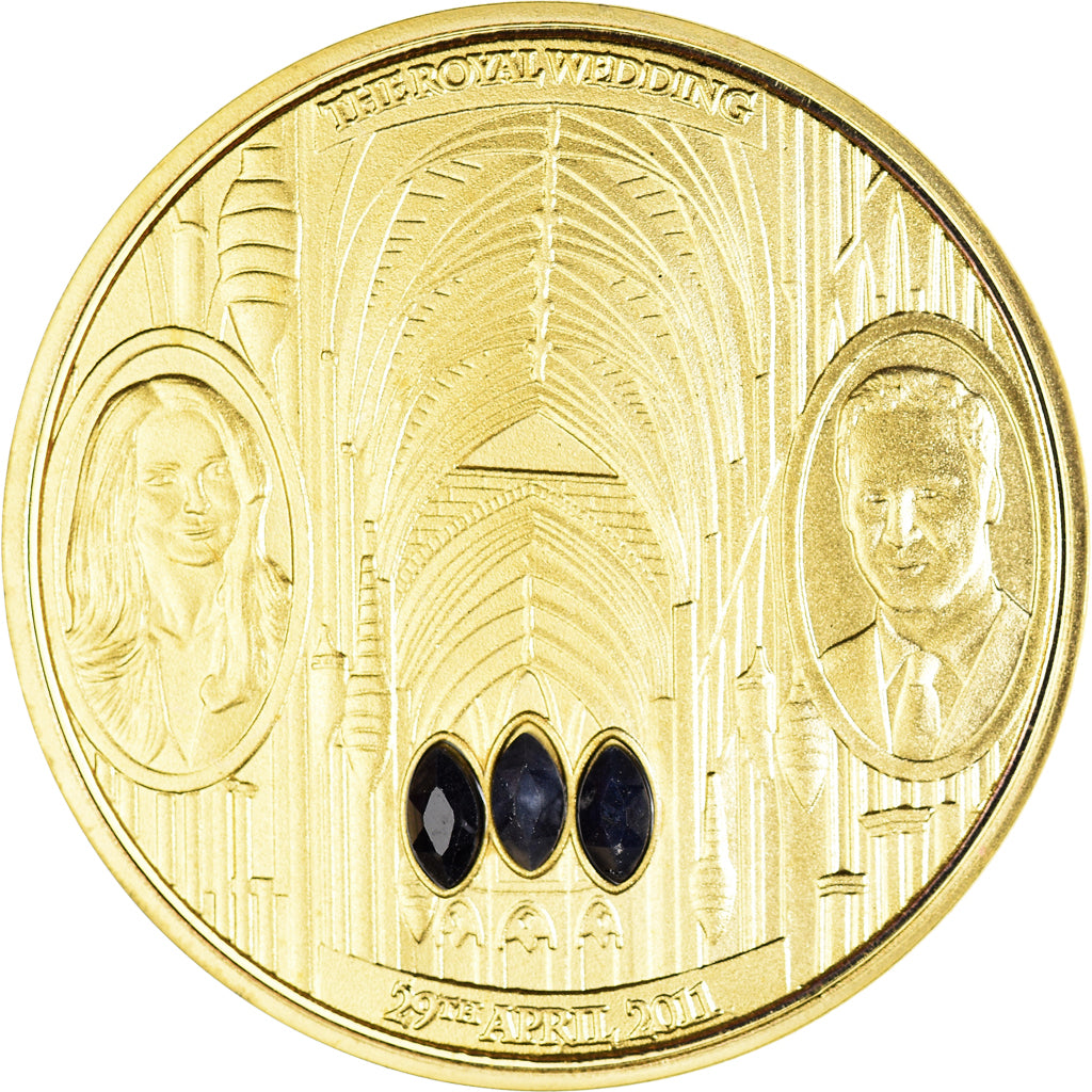 Verenigd Koninkrijk, Medaille, William et Kate, The Royal Wedding, FDC, Copper