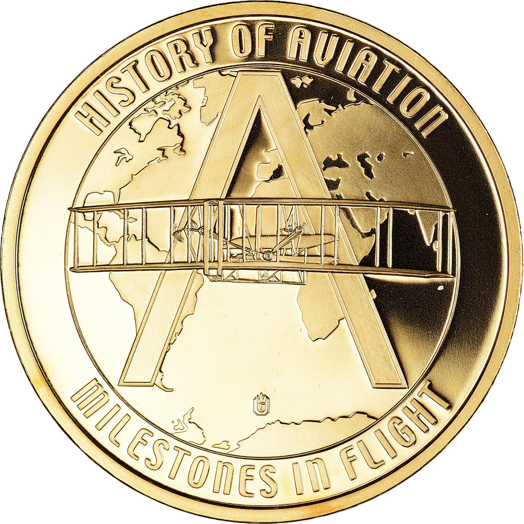 Frankrijk, Medaille, Histoire de l'Aviation, Le Concorde, FDC, Copper Gilt