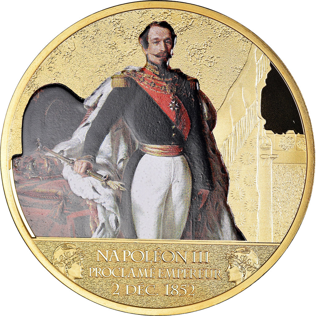 France, Medal, L'Histoire de France, Napoléon III, History, MS(65-70), Copper
