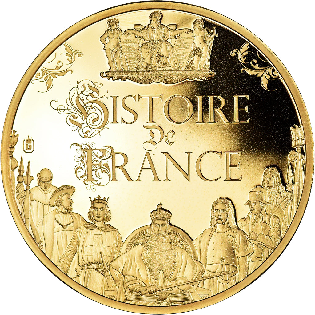 France, Medal, L'Histoire de France, Napoléon III, History, MS(65-70), Copper