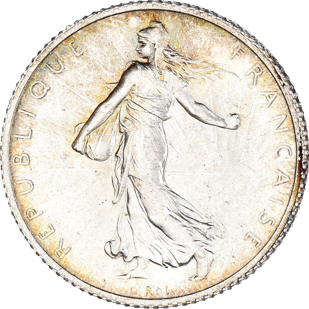 Coin, France, Semeuse, Franc, 1915, Paris, AU(55-58), Silver, KM:844.1