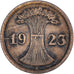 Coin, GERMANY, WEIMAR REPUBLIC, 2 Rentenpfennig, 1923, Berlin, VF(20-25)