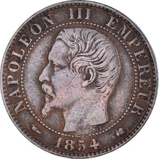Moneda, Francia, Napoleon III, Napoléon III, 5 Centimes, 1854, Bordeaux, BC+