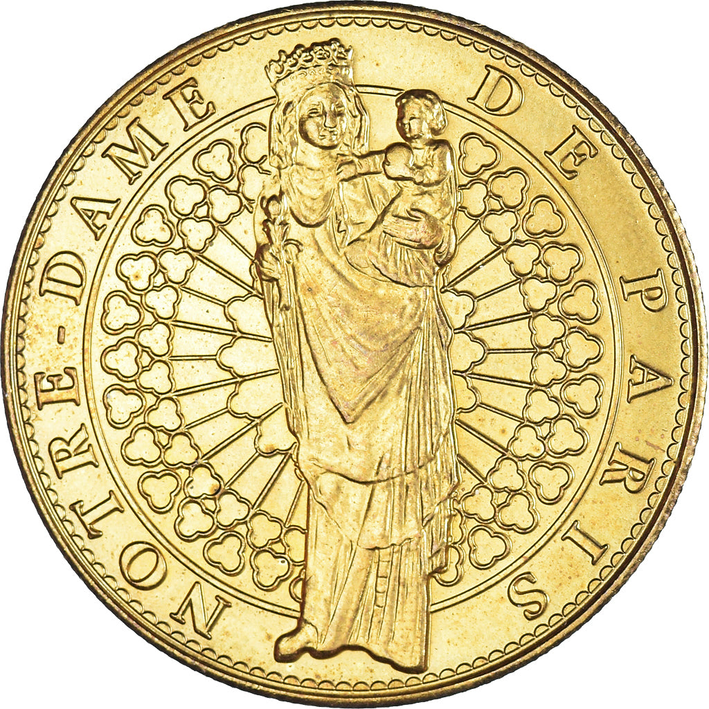 France, Token, Touristic token, Paris - Cathédrale notre Dame - Vierge à