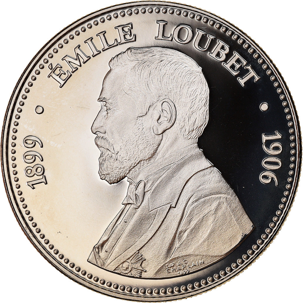 Francia, medalla, Les Présidents de la République, Émile Loubet, FDC, Cobre -