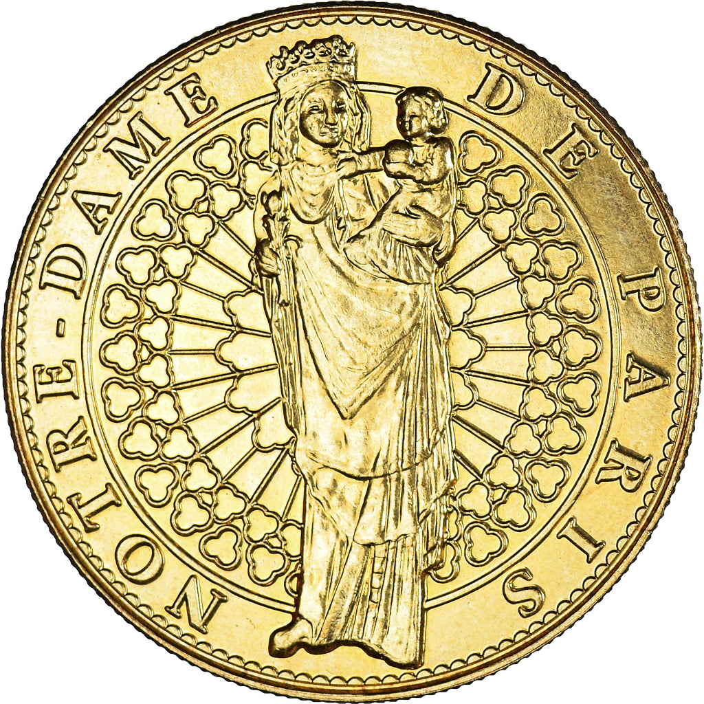 France, Token, Touristic token, Paris - Cathédrale notre Dame - Vierge à