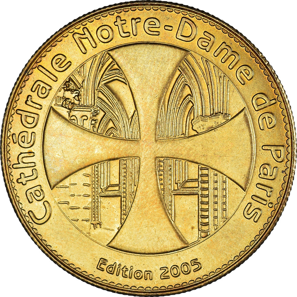 France, Token, Tourist Token, Cathédrale Notre-Dame de Paris, 2005, Arthus