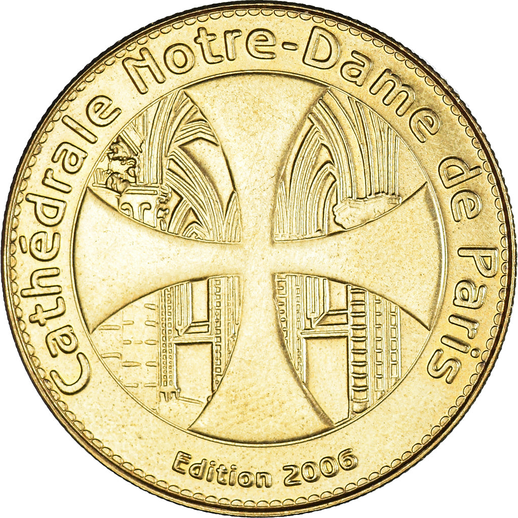 France, Token, Tourist Token, Cathédrale Notre-Dame de Paris, 2006, Arthus