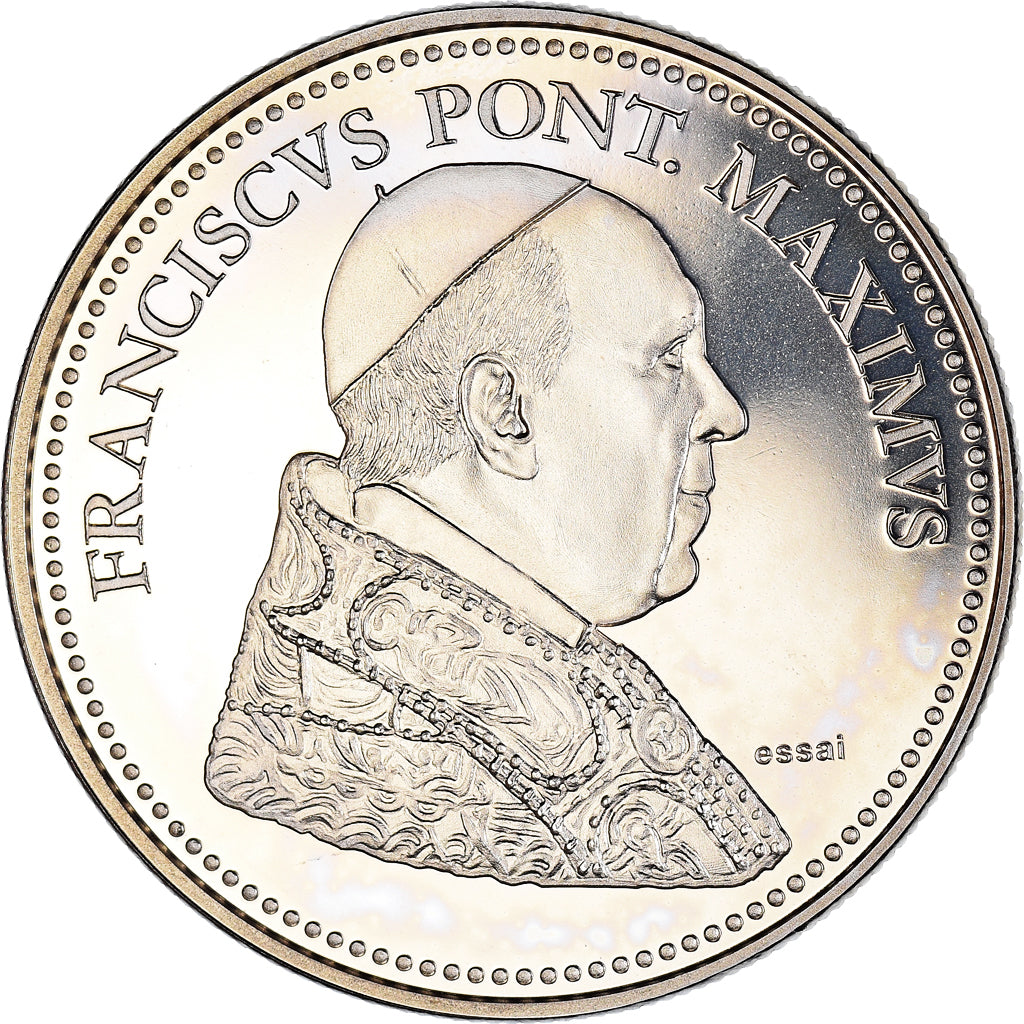 Vaticano, medaglia, Le Pape François, Religions & beliefs, FDC, Rame-nichel