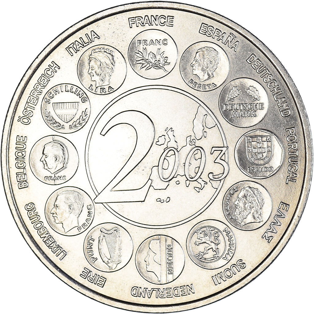 Francia, medaglia, L'Europe des 15, essai, 2003, SPL+, Rame-nichel