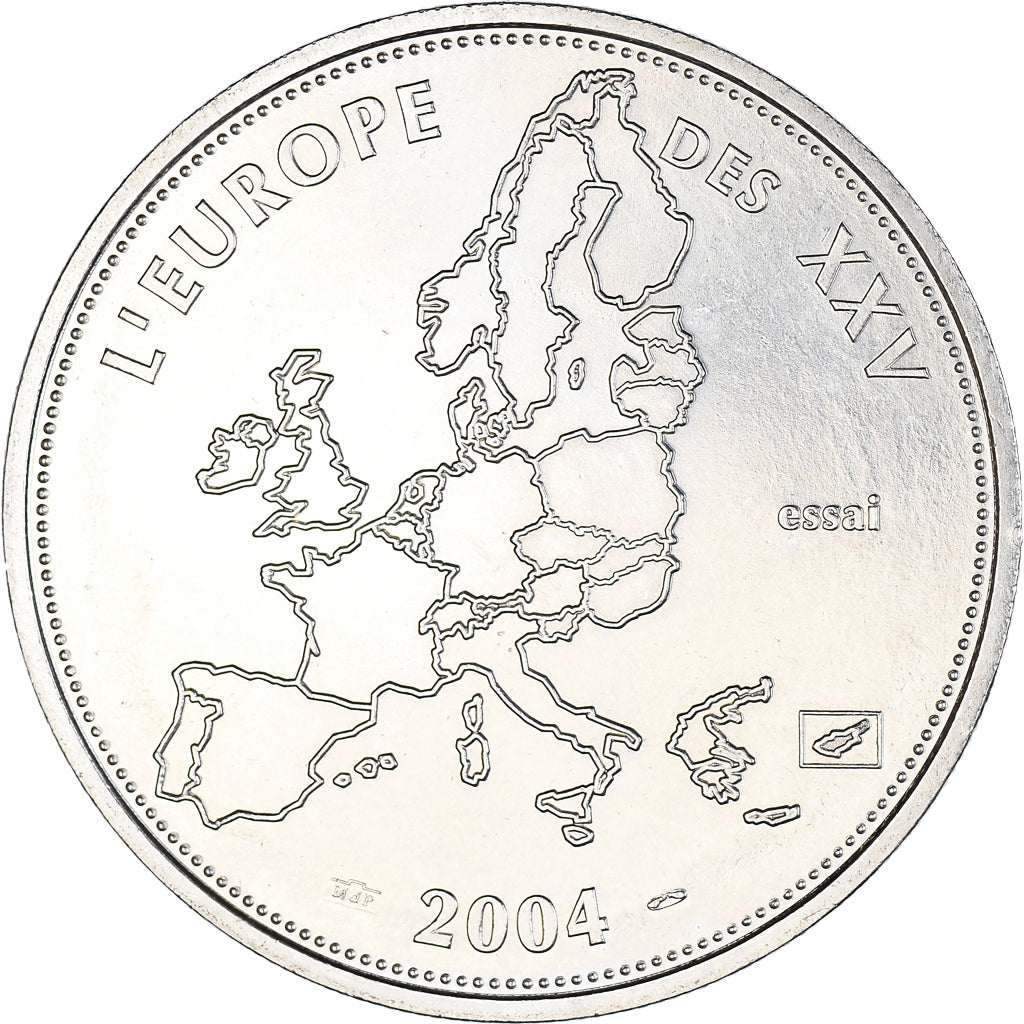 France, Médaille, L'Europe des 15, essai, 2004, SPL+, Cupro-nickel