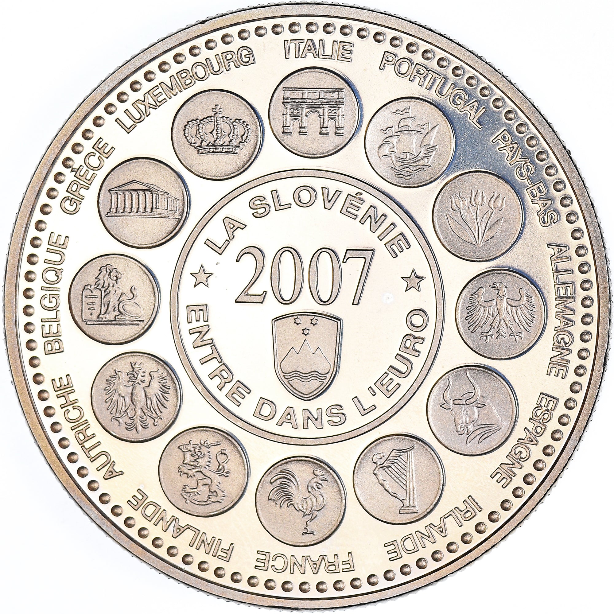 Frankrijk, Medaille, L'Europe des XXVII, La Slovénie entre dans l'Euro