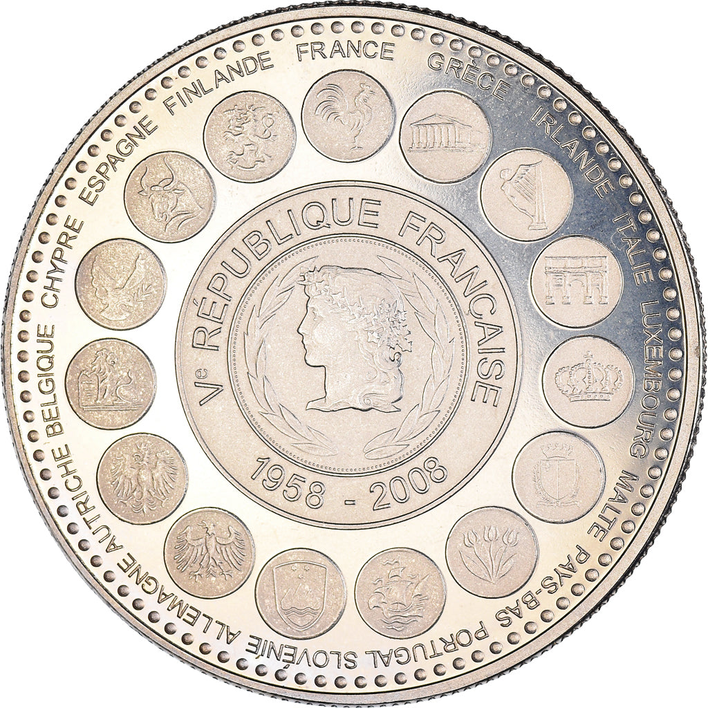 Francja, medal, L'Europe des XXVII, Veme République, Politics, 2008, MS(63)