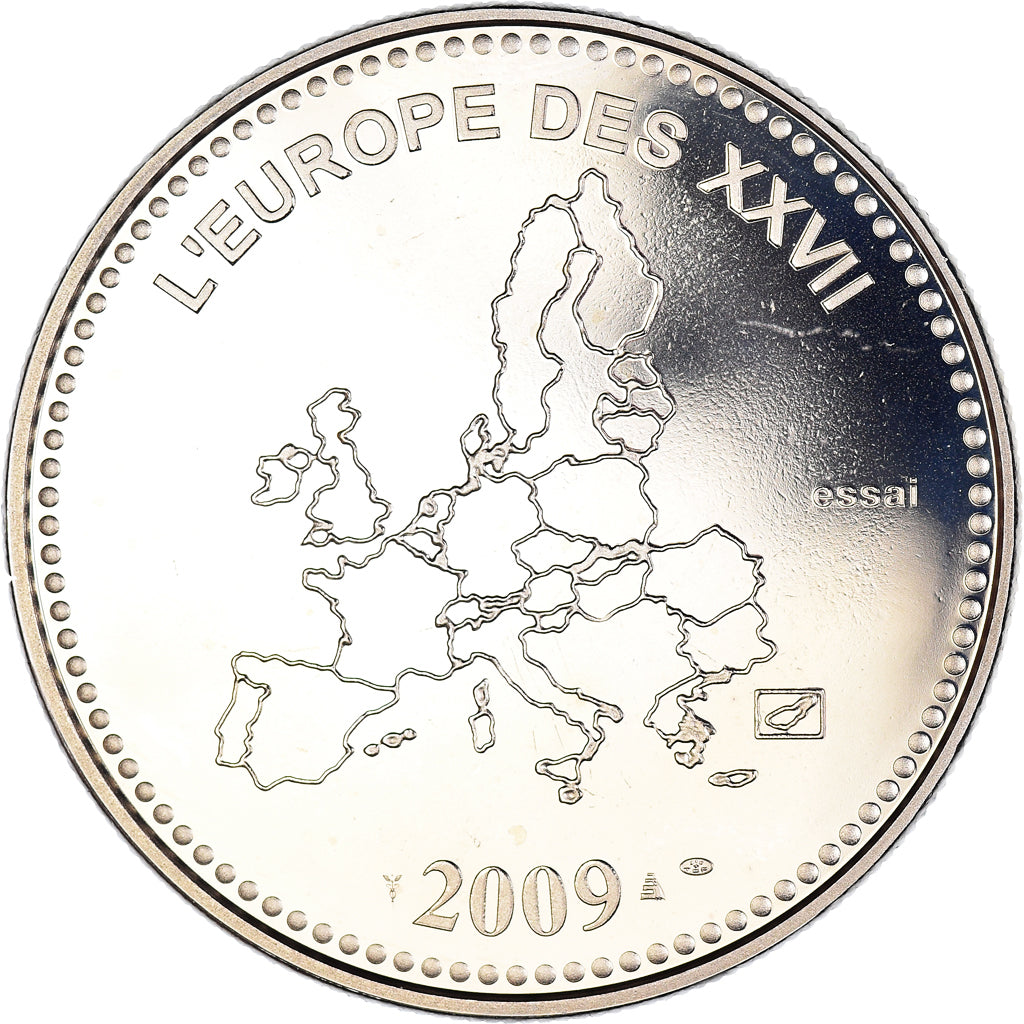 France, Médaille, L'Europe des XXVII, 10 Ans de l'Euro, Politics, 2009, FDC