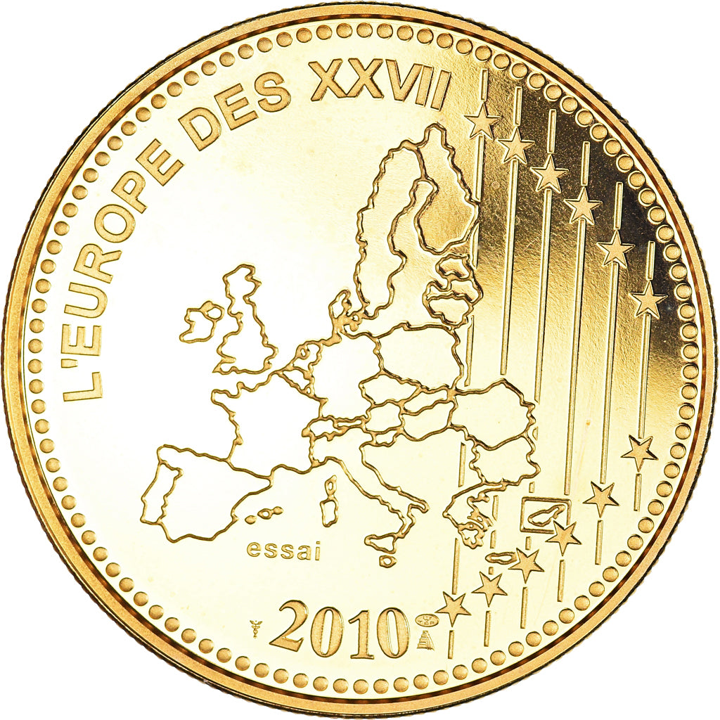 France, Medal, L'Europe des XXVII, 50 ans du nouveau Franc, Politics, 2010