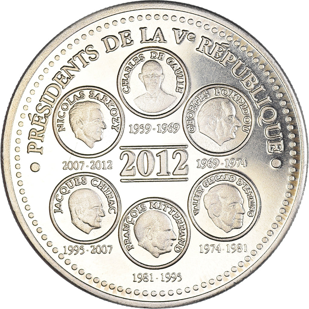 França, medalha, Présidents de la Vème République, Elysée, 2012, MS(65-70)