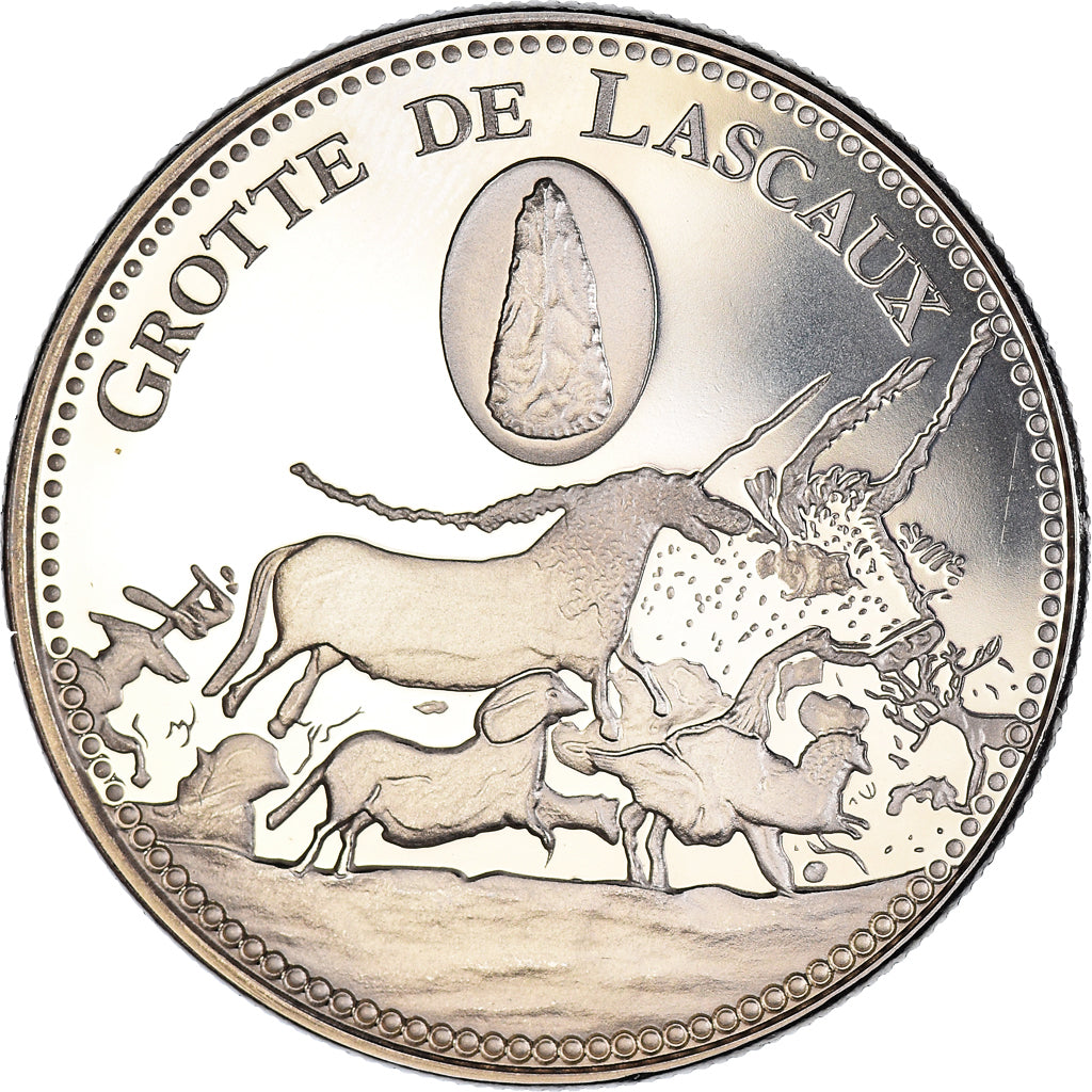 France, Médaille, La Grotte de Lascaux, FDC, Cupro-nickel
