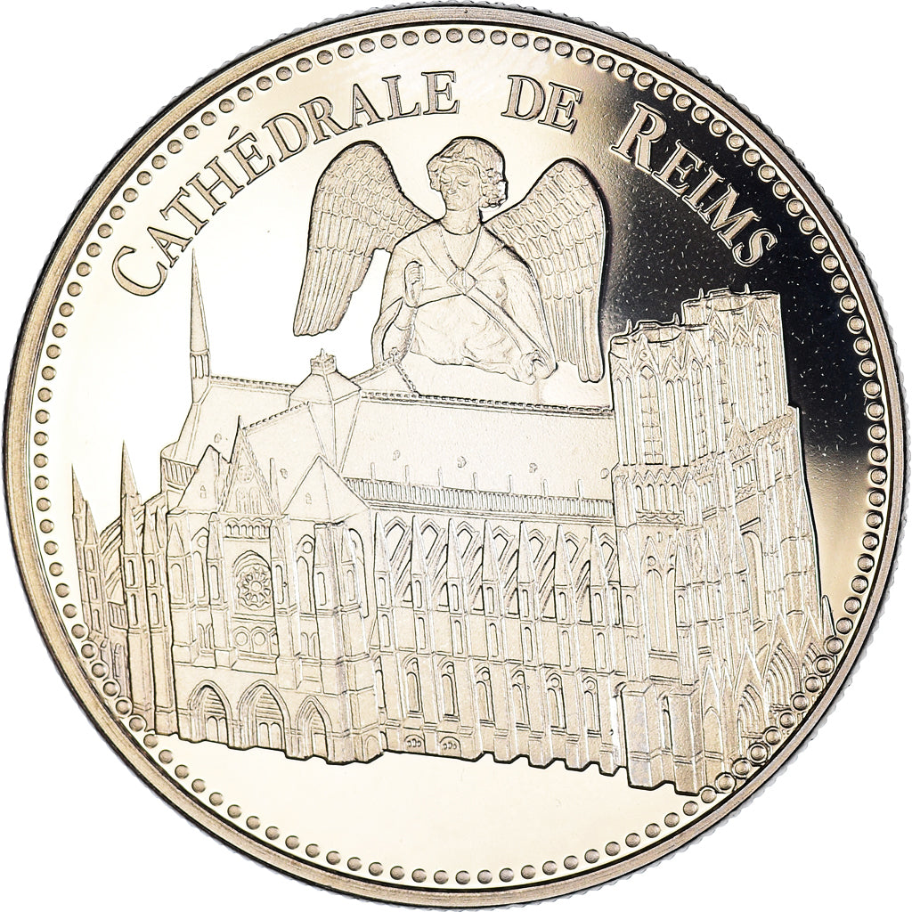 Frankrijk, Medaille, Cathédrale de Reims, Patrimoine, Proof, FDC, Cupro-nikkel