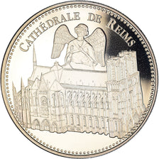 Frankrijk, Medaille, Cathédrale de Reims, Patrimoine, Proof, FDC, Cupro-nikkel