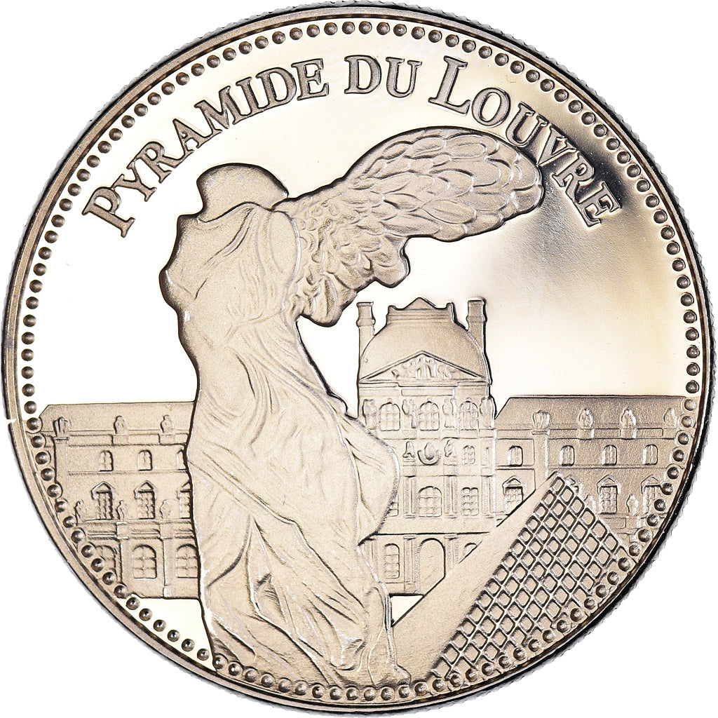 France, Médaille, Pyramide du Louvres, Paris, FDC, Cupro-nickel
