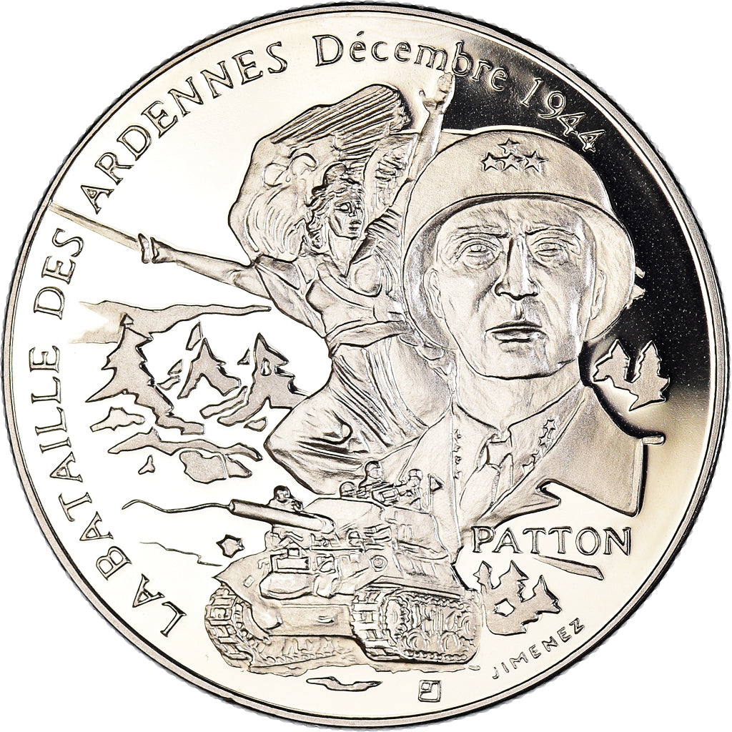 France, Medal, La Bataille Des Ardennes - Décembre 1944 - Patton, WAR, MS(64)