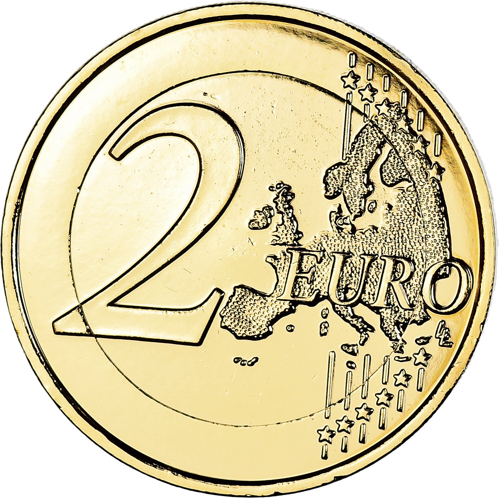 Francia, 2 Euro, European Union Presidency, 2008, Paris, gold-plated coin, EBC
