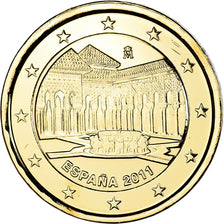 Spain, 2 Euro, UNESCO Heritage Site - Granada, 2011, Madrid, gold-plated coin