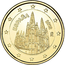 España, 2 Euro, burgos cathedral, 2012, Madrid, gold-plated coin, EBC+
