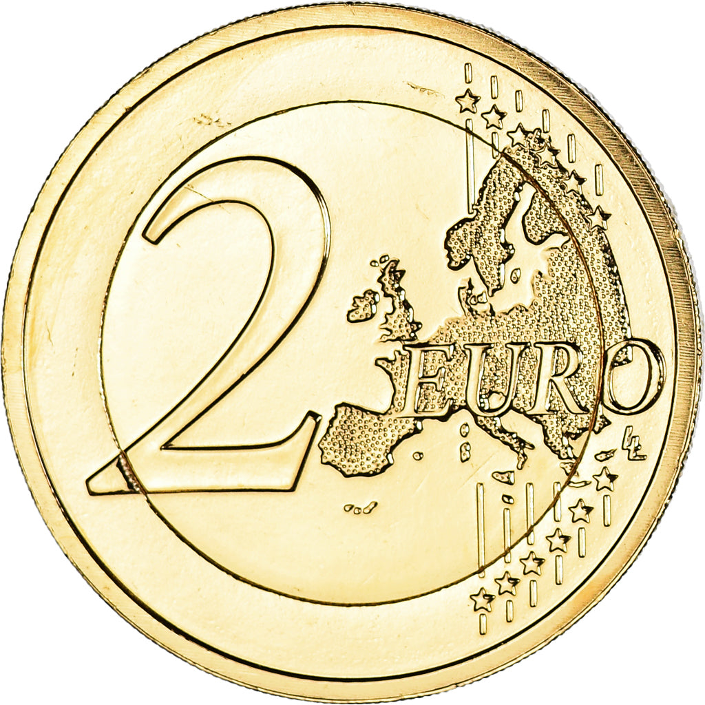 Luxembourg, 2 Euro, Grand-Duché, 2011, gold-plated coin, AU(55-58), Bi-Metallic