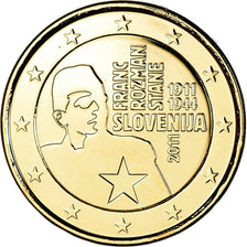 Slowenien, 2 Euro, Franc Rozman-Stane, 2011, Vantaa, gold-plated coin, VZ+