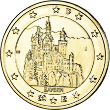 ALEMANIA - REPÚBLICA FEDERAL, 2 Euro, BAYERN, 2012, Hambourg, gold-plated coin