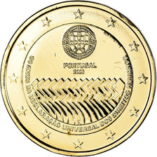 Portugal, 2 Euro, Human Rights, 2008, Lisbon, gold-plated coin, EBC+
