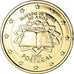 Portugal, 2 Euro, Traité de Rome 50 ans, 2007, gold-plated coin, VZ+