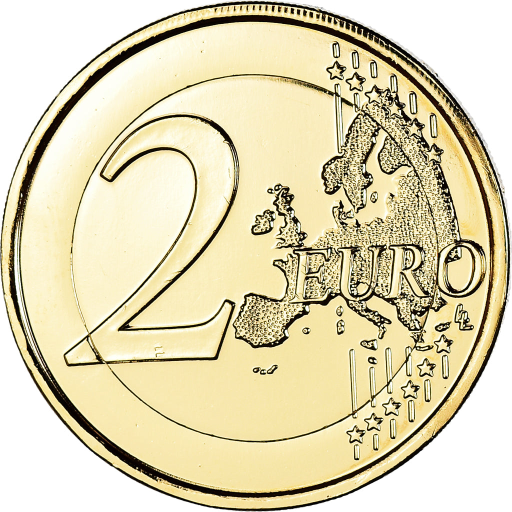 Portugal, 2 Euro, Traité de Rome 50 ans, 2007, gold-plated coin, MS(60-62)