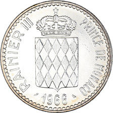 Coin, Monaco, Rainier III, 10 Francs, 1966, MS(60-62), Silver, KM:146