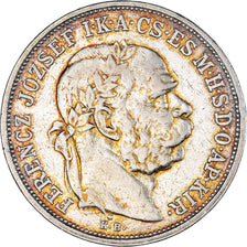 Moeda, Hungria, Franz Joseph I, 5 Korona, 1908, Kormoczbanya, EF(40-45), Prata