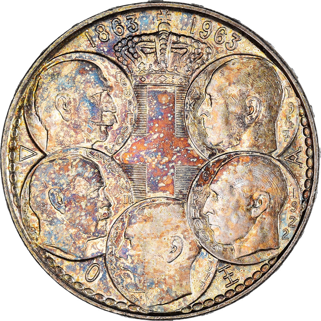 Coin, Greece, Paul I, 30 Drachmai, 1963, AU(50-53), Silver, KM:86