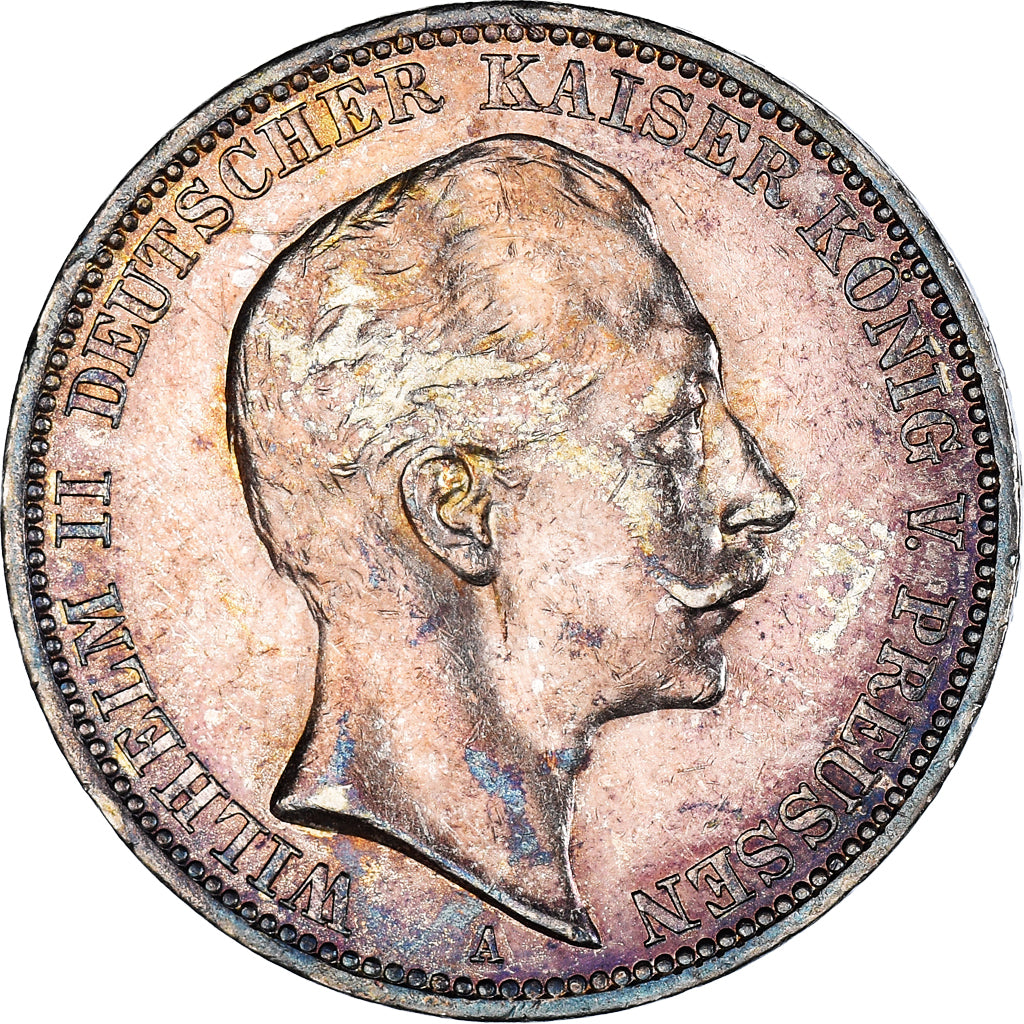 Moneda, Estados alemanes, PRUSSIA, Wilhelm II, 3 Mark, 1912, Berlin, MBC, Plata