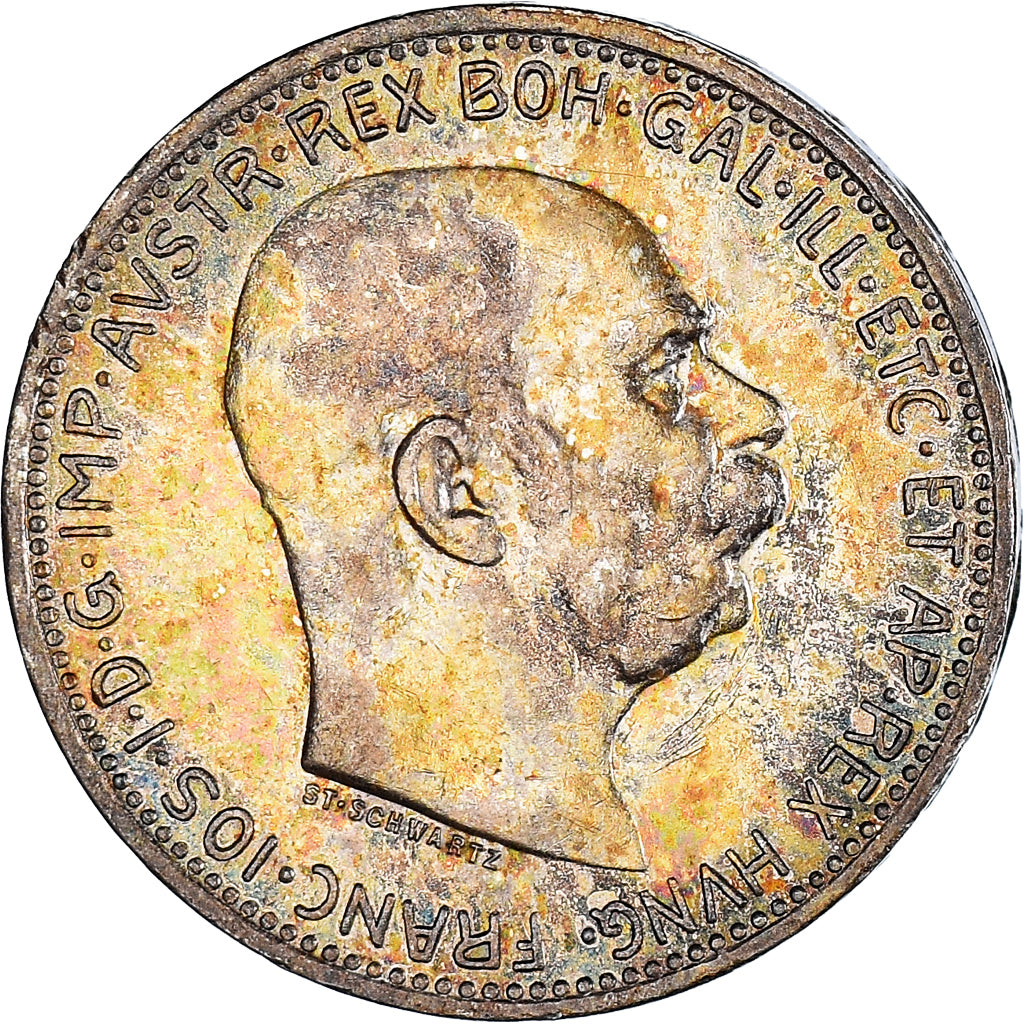 Coin, Austria, Franz Joseph I, Corona, 1915, EF(40-45), Silver, KM:2820