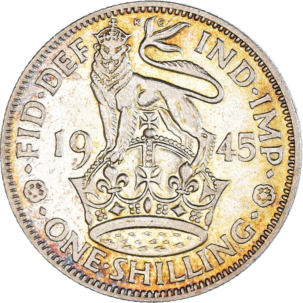 Coin, Great Britain, George VI, Florin, Shillings, 1945, EF(40-45), Silver