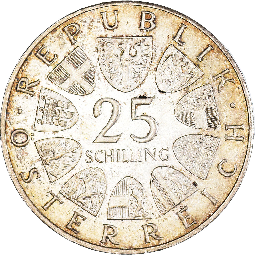 Coin, Austria, 25 Schilling, 1965, AU(50-53), Silver, KM:2897