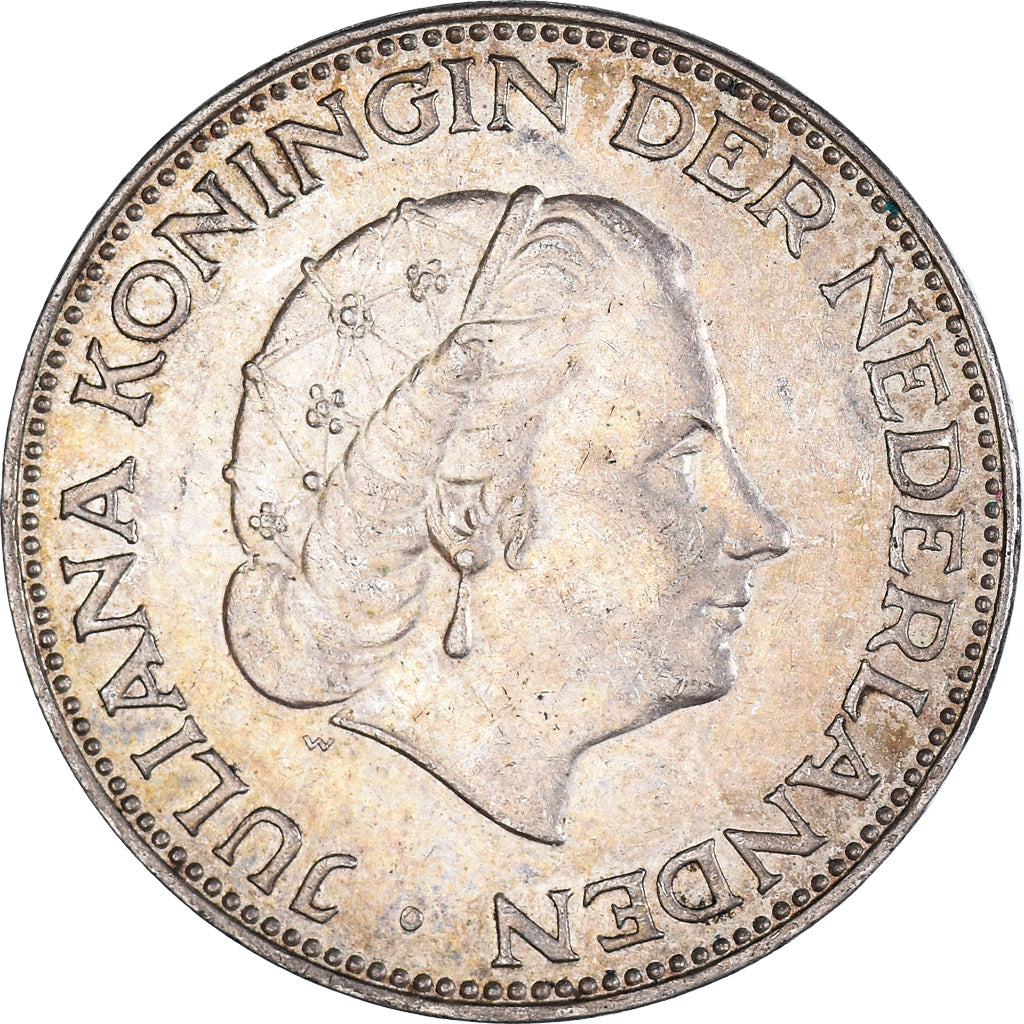 Monnaie, Pays-Bas, Juliana, 2-1/2 Gulden, 1961, TTB+, Argent, KM:185