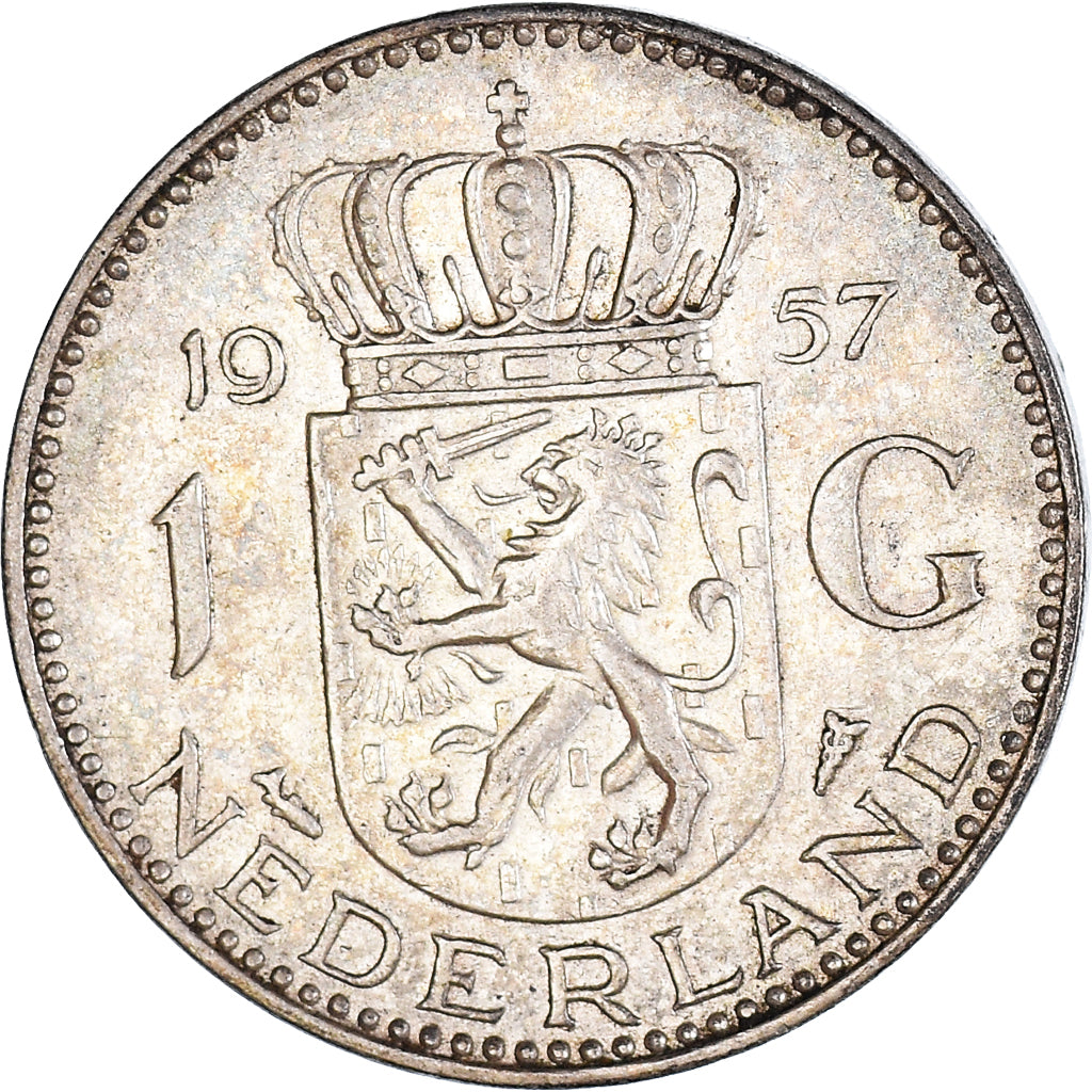Monnaie, Pays-Bas, Juliana, Gulden, 1957, Utrecht, TB+, Argent, KM:184