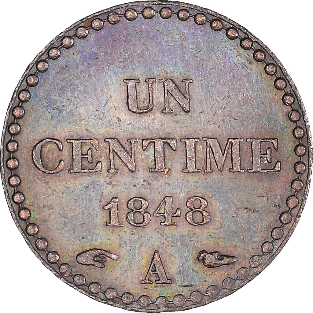 Münze, Frankreich, Dupré, Centime, 1848, Paris, VZ, Bronze, KM:754, Gadoury:84