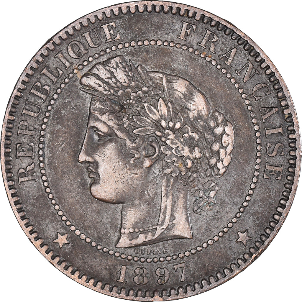 Coin, France, Cérès, 10 Centimes, 1897, Paris, Torche, VF(30-35), Bronze