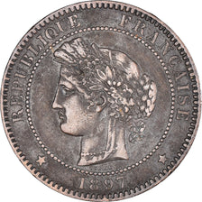 Coin, France, Cérès, 10 Centimes, 1897, Paris, Torche, VF(30-35), Bronze