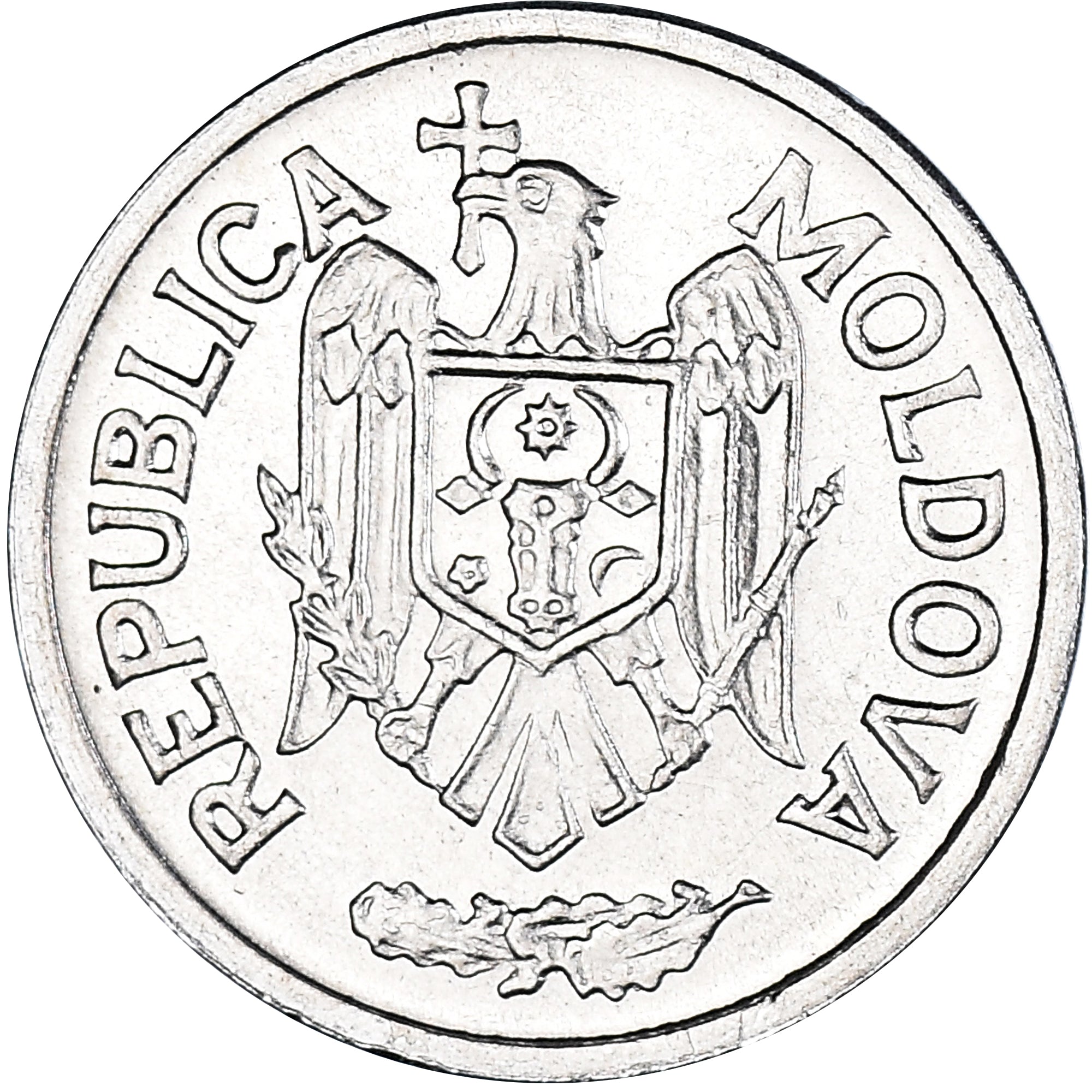 Coin, Moldova, 5 Bani, 1996, MS(60-62), Aluminum, KM:2